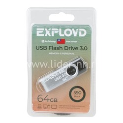 USB Flash 64GB Exployd (590) черный 3.0