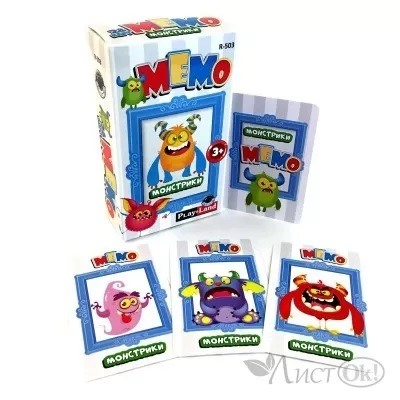 Игра настольная Мемо "Монстрики" 3+ R-503 Play Land