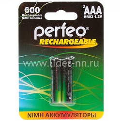 Аккумулятор Perfeo LR03/2BL 600mAh (AAA)