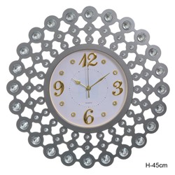 Часы настенные 45 см / 661Z6-3 /уп 12/серебро