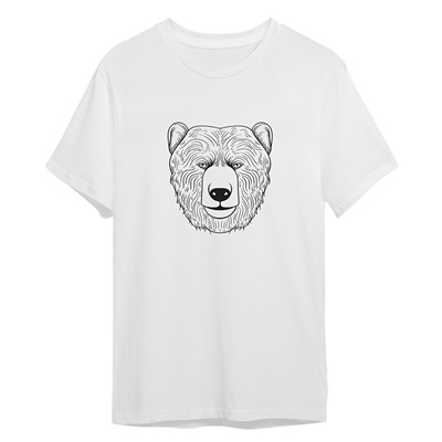 FTW0430-S Футболка Медведь анфас, размер S