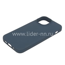 Задняя панель для iPhone 13 Mini 5.4" Силикон матовый (синяя)