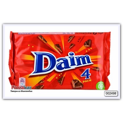 Конфета Daim 4 pack, карамель в шоколаде, 4х28 гр