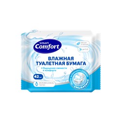 Влажная туалетная бумага Comfort smart, 42шт
