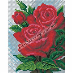 Красные розы (набор для вышивания крестом)