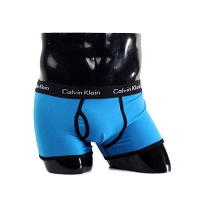 Трусы Calvin Klein 365 синие с черной резинкой A039