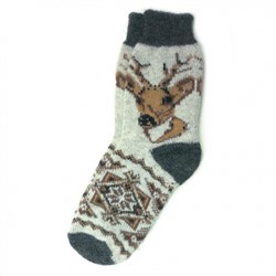 Теплые шерстяные носки с оленем - 504.61