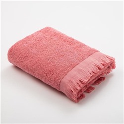 Полотенце махровое Love Life Fringe 50*90 пыльный розовый, 100% хлопок, 360 г/м2