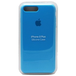 Силиконовый чехол для Айфон 7/8 Plus ярко-голубой