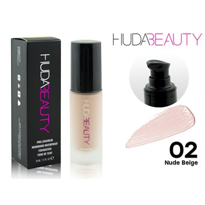Тональный крем Huda Beauty Pro Longwear (плотный), 30 ml, ТОН 02 Nude Beige