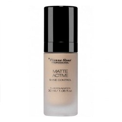 Pierre Rene Матирующая тональная основа / Matte Active Fluid Foundation Porcelain, 02