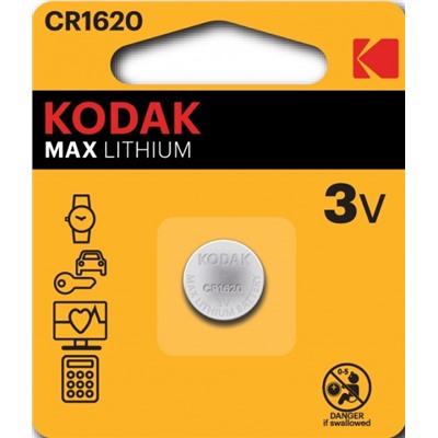 Бат лит CR 1620 Kodak 1xBL 3V Max (60/240)