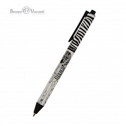 Ручка шариковая 0.5 мм, синяя ArtClick "Человекозебра" (BrunoVisconti)