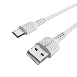 USB кабель для USB Type-C 1.0м BOROFONE BX16 (белый) 3.0A