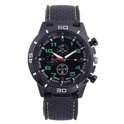 WA033-G Часы наручные чёрно-зелёные