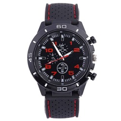 WA033-R Часы наручные чёрно-красные