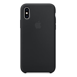 Силиконовый чехол для Айфон XS -Чёрный (Black)