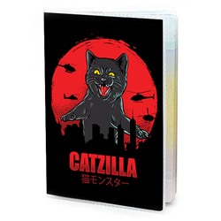 MOB206 Обложка для паспорта ПВХ Кот Catzilla