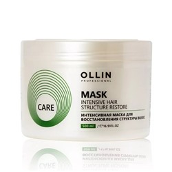 Интенсивная маска для восстановления структуры волос OLLIN Professional, 500ml