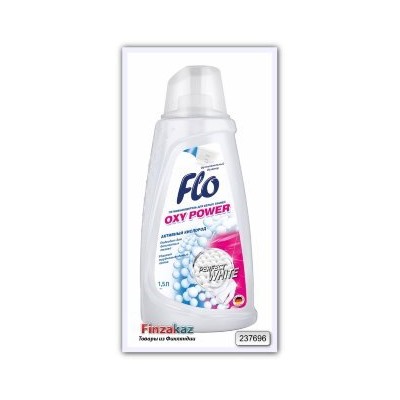 Пятновыводитель-отбеливатель для белых тканей Flo Oxy Power Perfect White 1,5 л