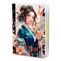 MOB707 Обложка для паспорта ПВХ Девушка в кимоно