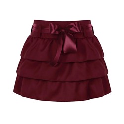 Бордовая школьная юбка для девочки 80275-ДШ21
