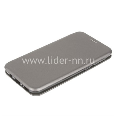 Чехол-книжка для Samsung Galaxy M21 Brauffen (горизонтальный флип) серебро (пакет)