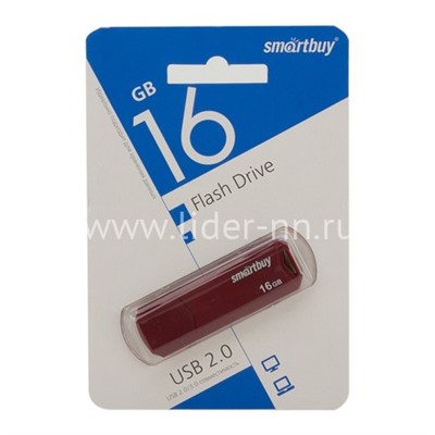 USB Flash 16GB SmartBuy CLUE бордовый 2.0