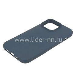 Задняя панель для iPhone 13 Pro Max 6.7" Силикон матовый (синяя)