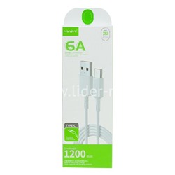 USB кабель для USB Type-C 1.2м MAIMI X51 (белый) 6A