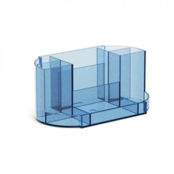 Подставка настольная пластиковая ErichKrause® Victoria, Glitter, голубой