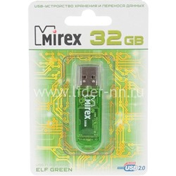 USB Flash 32GB Mirex ELF GREEN