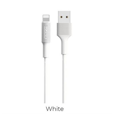 USB кабель Lightning 1.0м BOROFONE BX1 (белый) 2.0A