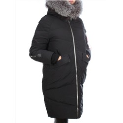 CU-19056 BLACK Пальто женское зимнее CUTEELF (200 гр. холлофайбера)
