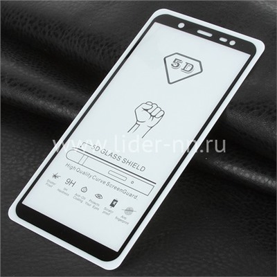 Защитное стекло на экран для Samsung Galaxy J8 2018 5-10D (без упаковки) черное
