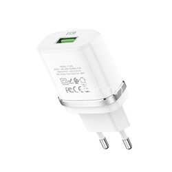СЗУ 1 USB выход 18W Quick Charge 3.0 (6V-3.0A/9V-2.0A/12V-1.5A) HOCO C12Q (белый)