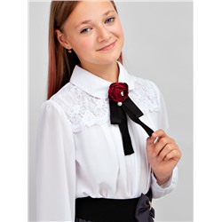 Блузка с брошью для девочки SP005