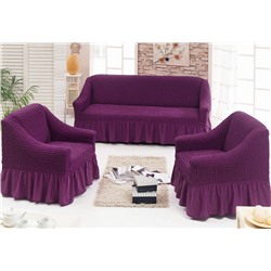 Чехол на диван и 2 кресла "Фиолетовый №225"