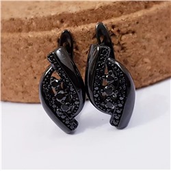 Серьги коллекция Xuping   Black покрытие позолота