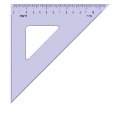 Треугольник ТК46, 45*12см тонир. серый пластик /Стамм