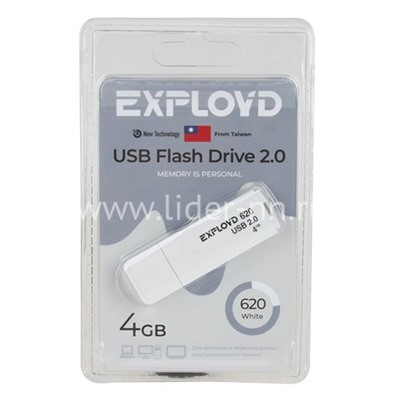 USB Flash 4GB Exployd (620) белый