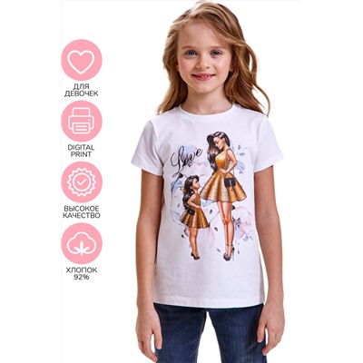 Футболка для девочки Juno SS22GJ807 Family t-shirts белый