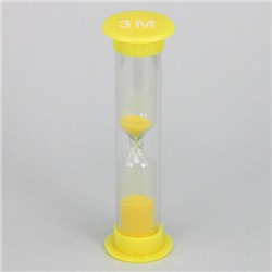 PS002-3M Песочные часы на 3 минуты, пластик, стекло