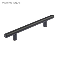Ручка рейлинг, нерж. сталь, d=12 мм, м/о 96 мм, цвет черный