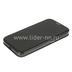 Чехол-книжка для Samsung Galaxy A01/M01 Brauffen (горизонтальный флип) черная (пакет)