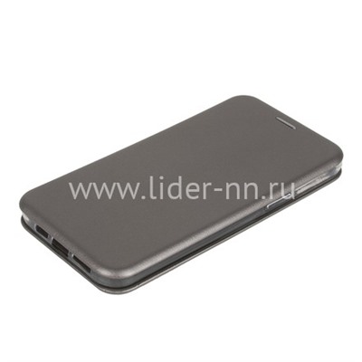 Чехол-книжка для iPhone 12 Pro Max (6.7") Brauffen (горизонтальный флип) серебро (пакет)