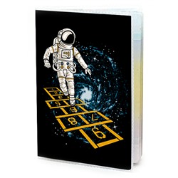 MOB535 Обложка для паспорта ПВХ Космонавт классики