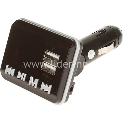 MP3 FM Modulator (Bluetooth/2 USB/Micro SD/дисплей/пульт) I10ABT серебро