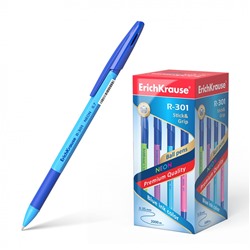 Ручка R-301 Stick&Grip Neon 0.7, синий