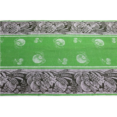 Ткань лен жаккард 50 см арт. 1389-3 (зеленый)